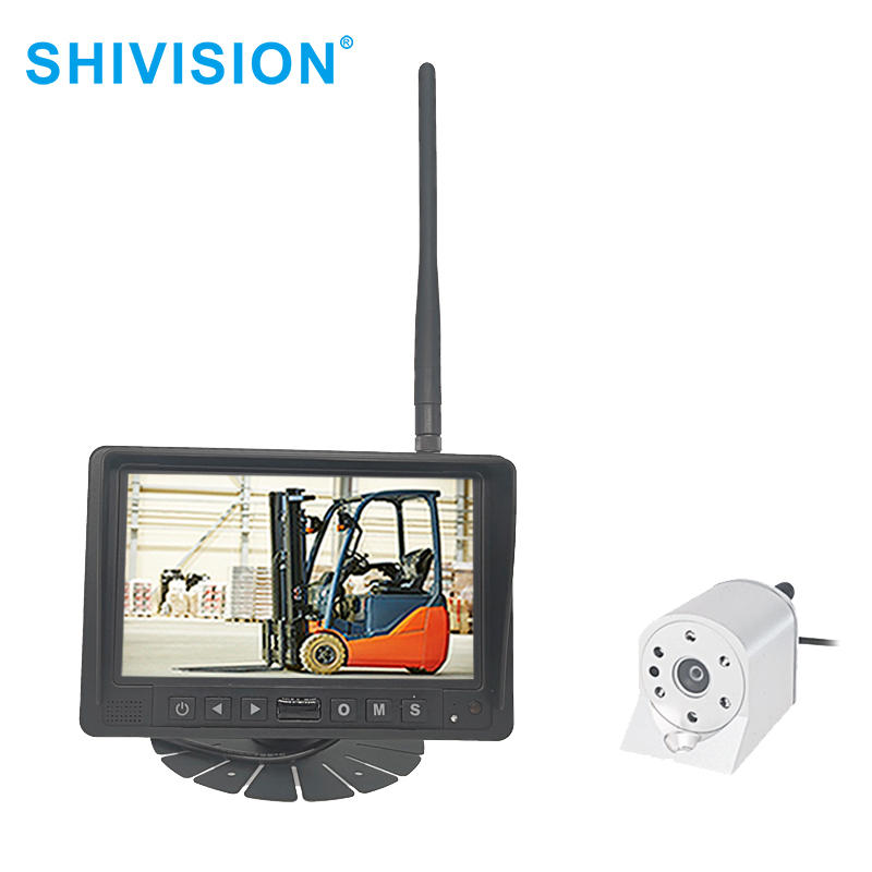 SHIVISION SVS-M12074CH-C28818-B0137b Wireless 2.4G AHD 720p Magnetic Base Forklift Camera System with 7 Inch Monitor For Fork Tip Installation High Quality Supplier In China